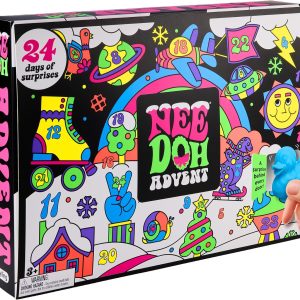 Squishmas Advent Calendar - 24 Mini Squeeze Toys - Christmas Countdown - Age 3+ (Pack of 1)